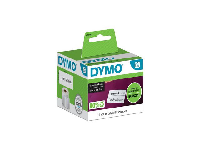 BildeEtikett Dymo Navneskilt 41X89Mm (300 stk)