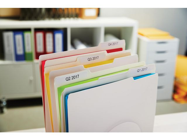 Dymo Hengemappeetiketter 12x50 Permanent hvite (220)