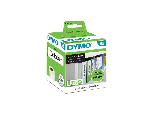 BildeEtikett Dymo Brevordner 59X190Mm (110 stk)
