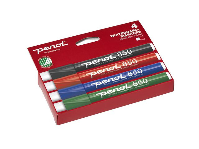 BildeWhiteboardpenn Penol 850 Skrå Assort (4 stk)
