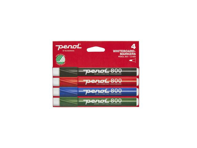 Whiteboardpenn Penol 800 Rund Assort (4 stk)