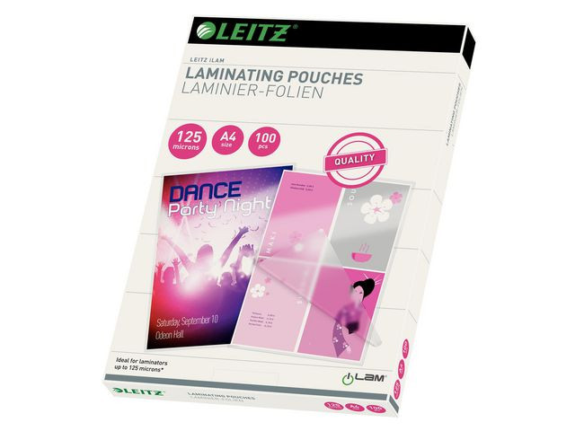 BildeLamineringslomme Leitz A4 125My (100 stk)