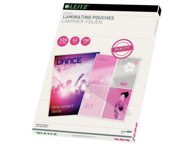 BildeLamineringslomme Leitz A3 125My (100 stk)