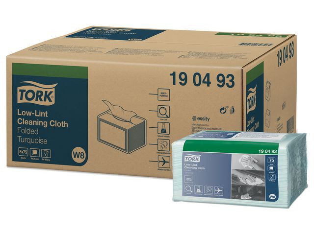 Klut Tork W8 Premium Kodet Turkis (75 stk)