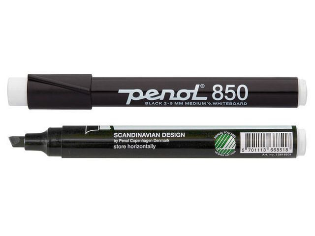 Whiteboardpenn Penol 850 Eco Skrå Sort (10 stk)