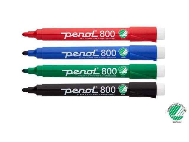 Whiteboardpenn Penol 800 Eco Rund Grønn (10 stk)