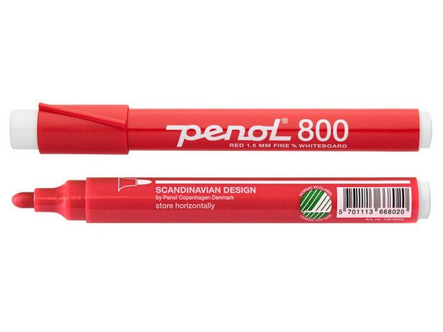 Whiteboardpenn Penol 800 Eco Rund Rød (10 stk)