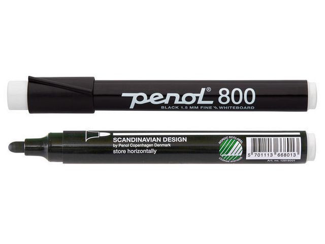 Whiteboardpenn Penol 800 Eco Rund Sort (10 stk)