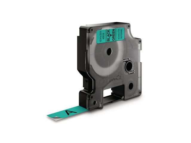 BildeTape Dymo D1 12Mmx 7M Sort/Grønn