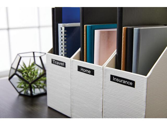 Dymo Teip D1 12mmx7m hvit/sort