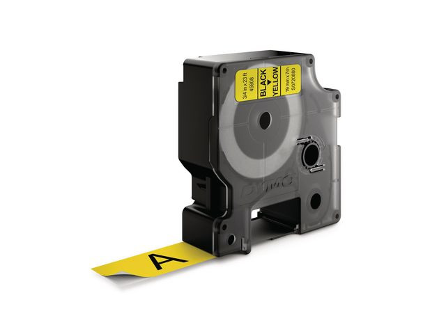 BildeTape Dymo D1 19Mm X 7M Sort/Gul