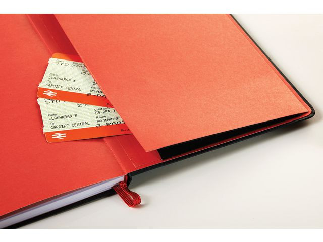 Notatbok Oxford Black N´red A5 Soft Lin (5 stk)