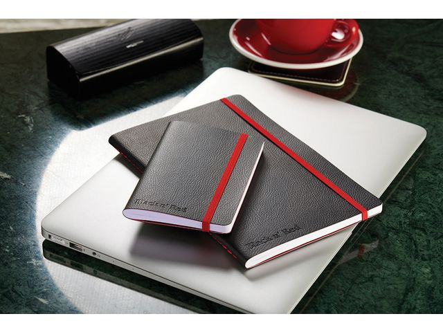Notatbok Oxford Black N´red A5 Soft Lin (5 stk)