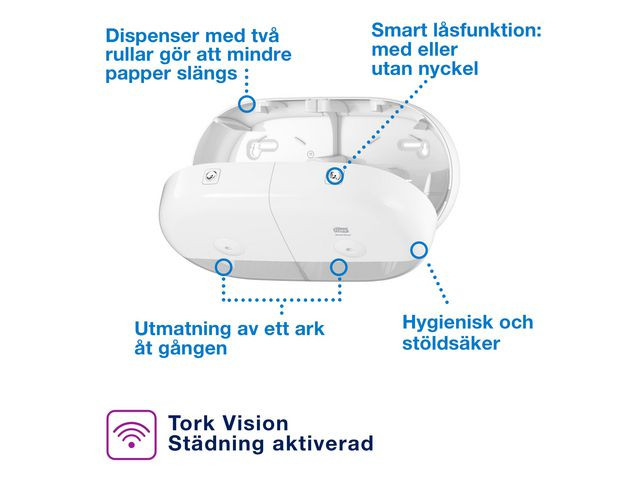 Dispenser Tork Smart Mini Toa Twint9Hvit