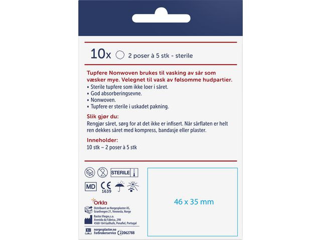 Sårrens Norgesplaster Tupfere (10 stk/pk, 10 pakker)