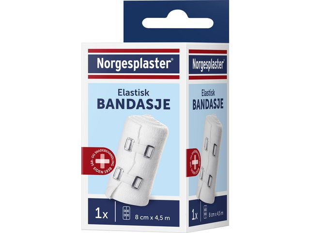 Bandasje Norgesplaster Elastisk 8Cmx4,5M