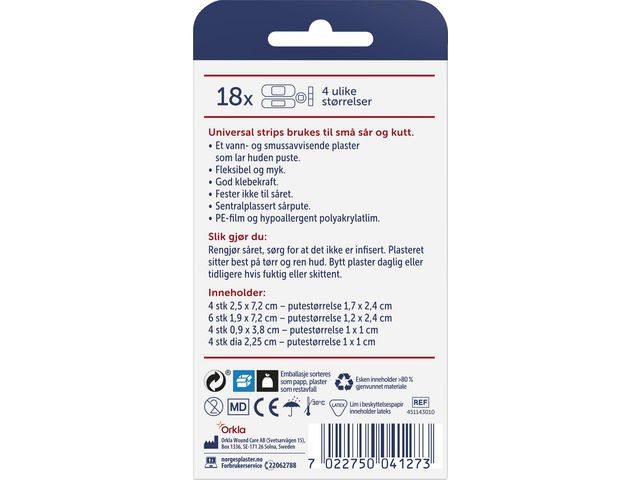 Plaster Norgesplaster Universal 18Stk (10 pakker)