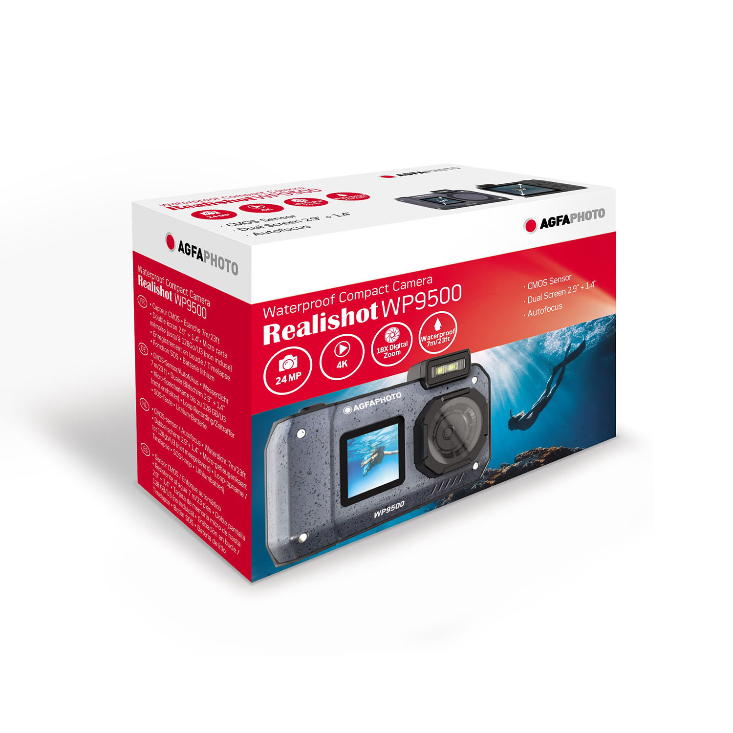 AGFAPHOTO Digital Camera WP9500 CMOS WP Black Full HD