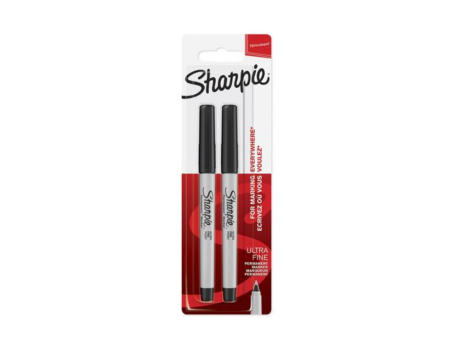 Merkepenn Sharpie Sort (2 stk)