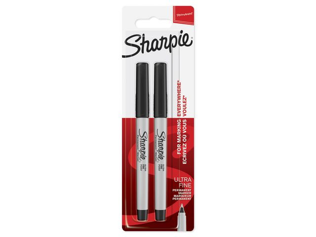 BildeMerkepenn Sharpie Sort (2 stk)