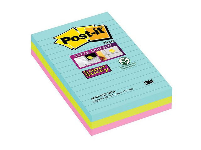 BildeNotatblokk Post-It Ssn 101X152Lj Cosm (3 stk)