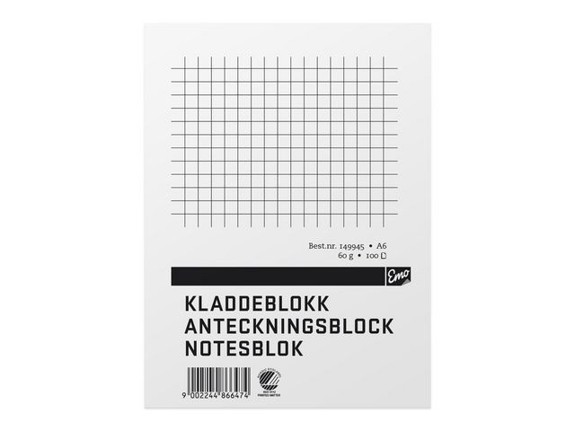 BildeKladdeblokk Emo A6 60G 100 Blad Ruter