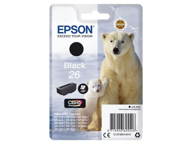 BildeBlekk Epson 26 C13T26014012 Sort