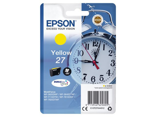 BildeBlekk Epson 27 C13T27044012 Gul