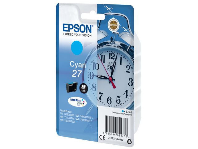 Blekk Epson 27 C13T27024012 Cyan