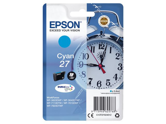 BildeBlekk Epson 27 C13T27024012 Cyan
