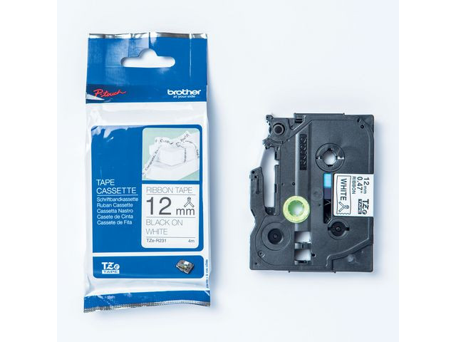BildeTape Brother Tze-R231 12Mmx4M Sort/Hvit