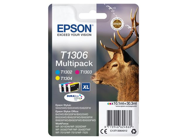 BildeBlekk Epson T1306 C13T13064022 Cmy (3 stk)