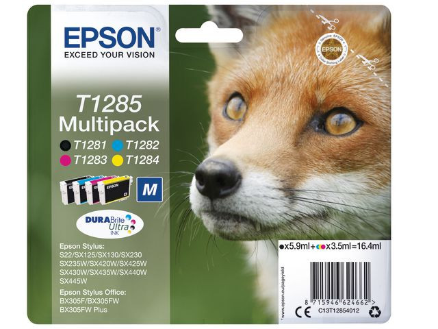 BildeEPSON Ink C13T12854012 T1285 Multipack Fox