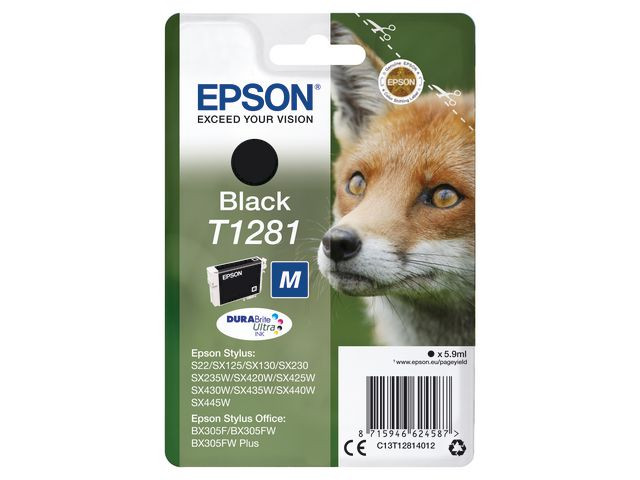 BildeBlekk Epson T1281 C13T12814022 Sort