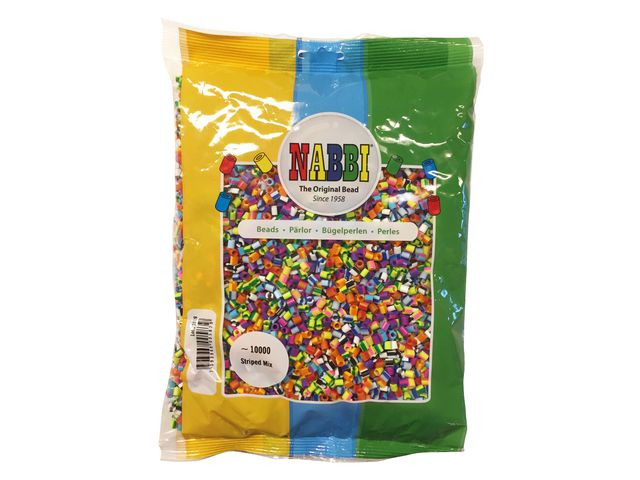 Nabbiperler I Bøtte Stripete (10 000)