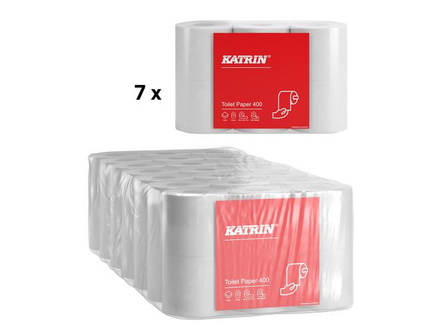 Toalettpapir Katrin 2L 400 48M (6 stk/pk, 7 pakker)