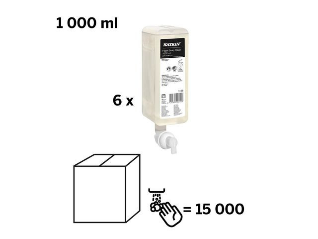 Skumsåpe Katrin Clean 1L (6 stk)