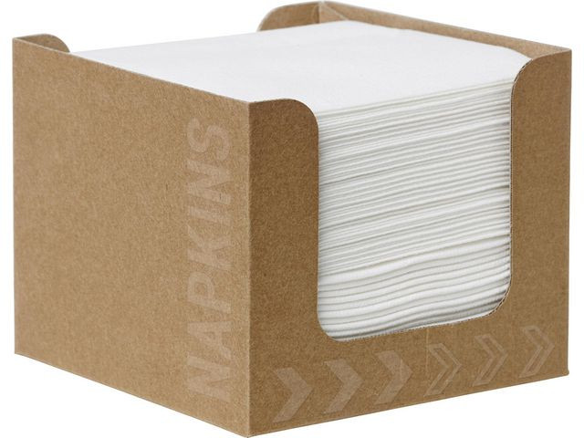 BildeServiett Dunisoft 20Cm Hvit M/Disp (50 stk/pk, 24 pakker)