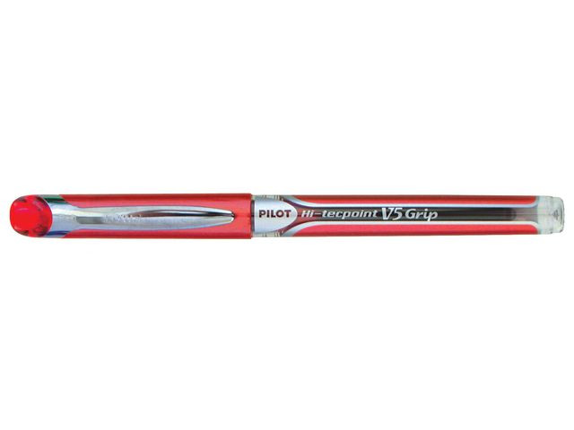 BildeRollerpenn Pilot Hi-Tecpoint V5 Grip Rød (12 stk)