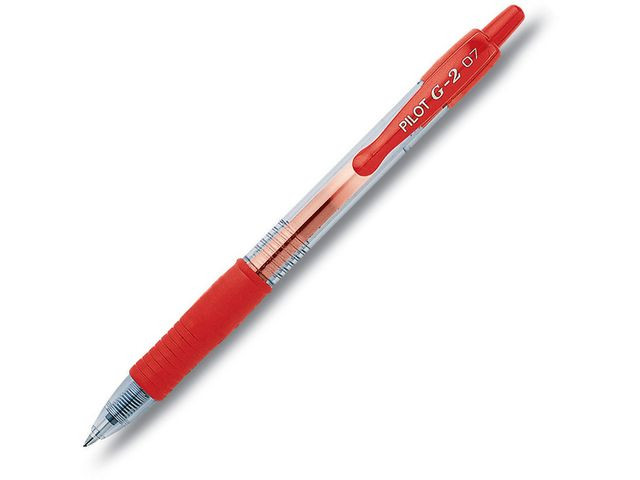 BildeGeleroller Pilot G-2 0,7Mm Rød (12 stk)