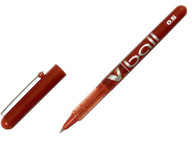 BildeRollerpenn Pilot V-Ball 0,5Mm Rød (12 stk)