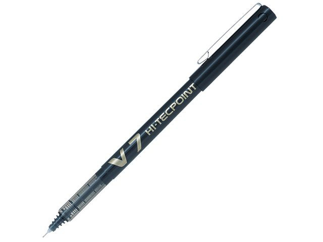 Rollerpenn Pilot Hi-Tecpoint V7 Sort (12 stk)