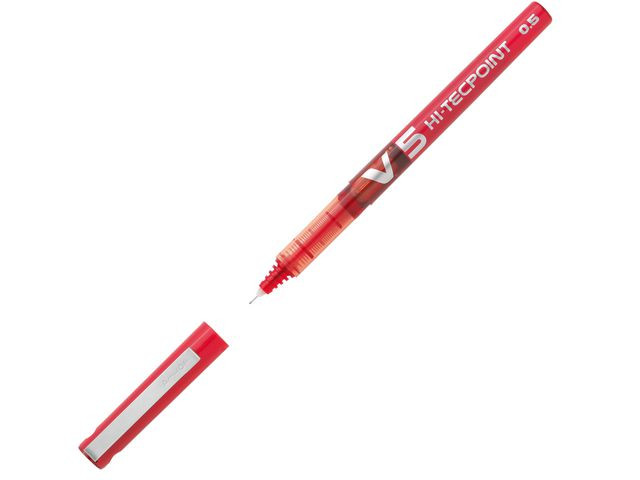 BildeRollerpenn Pilot Hi-Tecpoint V5 Rød (12 stk)