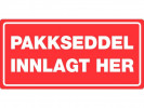 Etikett "Pakkseddel Innlagt " 55X110Mm