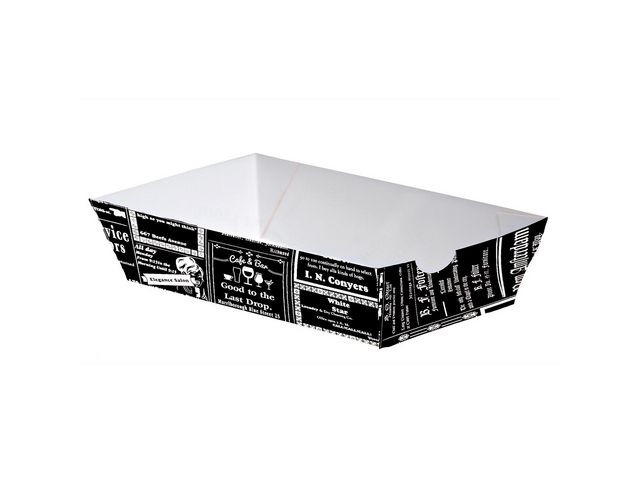 BildePommes Frites Skål 9X16X3Cm (100 stk/pk, 8 pakker)