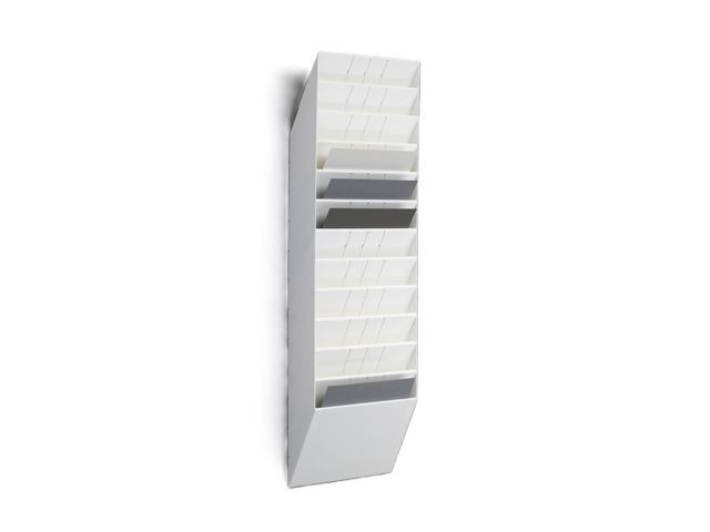Brosjyrekurv Durable A4 Ligg 12Rom Hvit