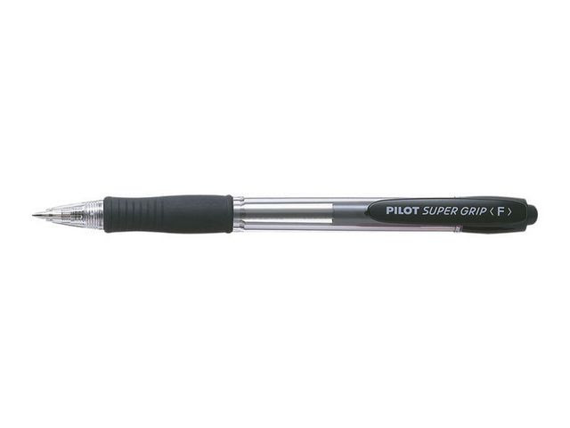 Kulepenn Pilot Supergrip F Sort (12 stk)