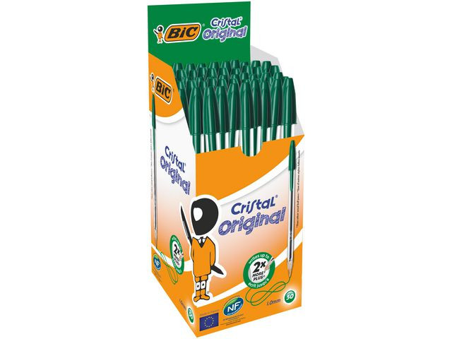 Kulepenn Bic Cristal M Grønn (50 stk)
