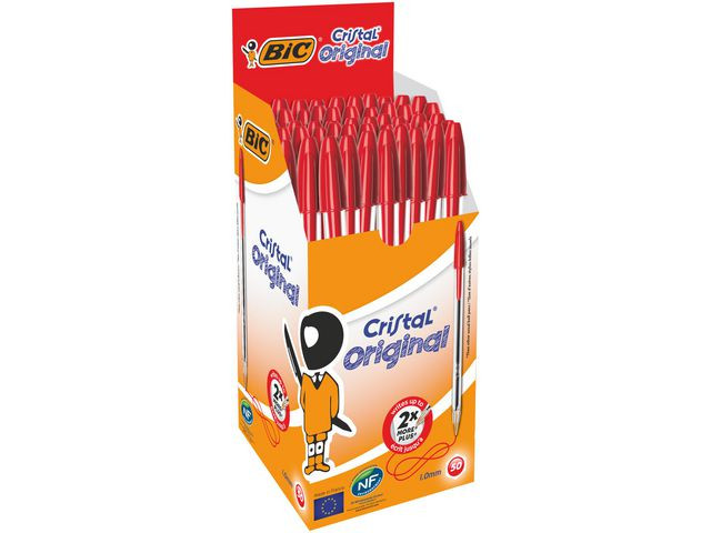 Kulepenn Bic Cristal M Rød (50 stk)
