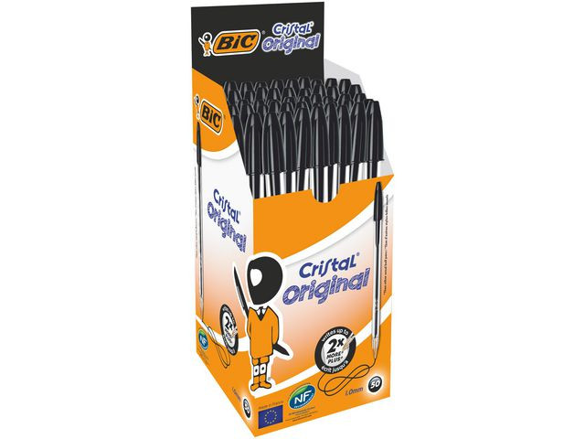 Kulepenn Bic Cristal M Sort (50 stk)